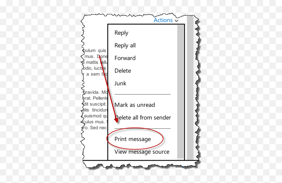 How Do I Print An Email In Outlookcom Formerly Hotmail - Dot Png,Printer Friendly Icon
