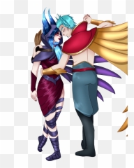 My Boyfriend Got Me Into Playing Xayah So I Drew Our Rpcs As - Angel png