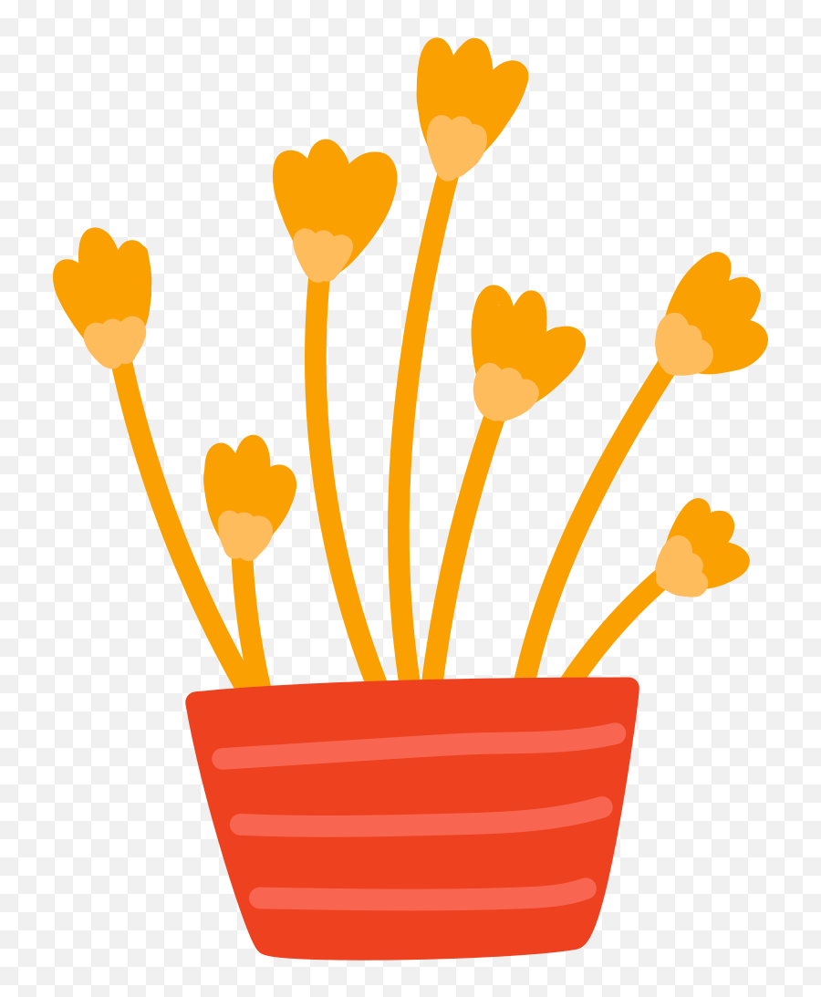 Flowers In A Pot Illustration Png Svg - Floral,Flower Pot Icon