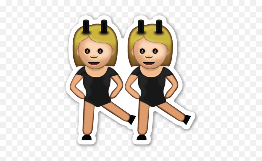 Download Dancing Girls Emoji Png - Twins Emoji Png,Twins Png
