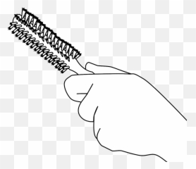 Fileround Hairbrush In Handsvg - Wikimedia Commons Sketch Png,Hairbrush Png