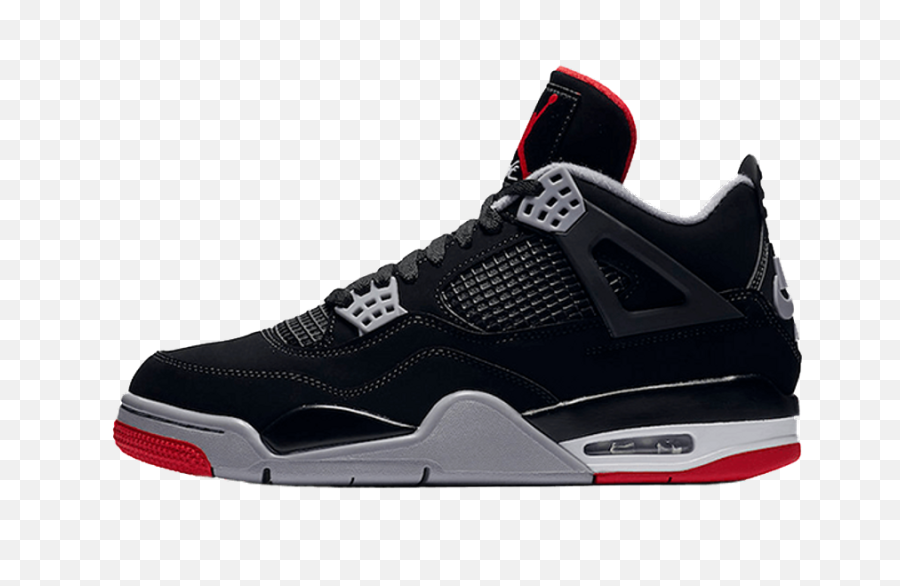 Nike Air Jordan 4 Bred - Bred Jordan 4 Png,Jordans Png