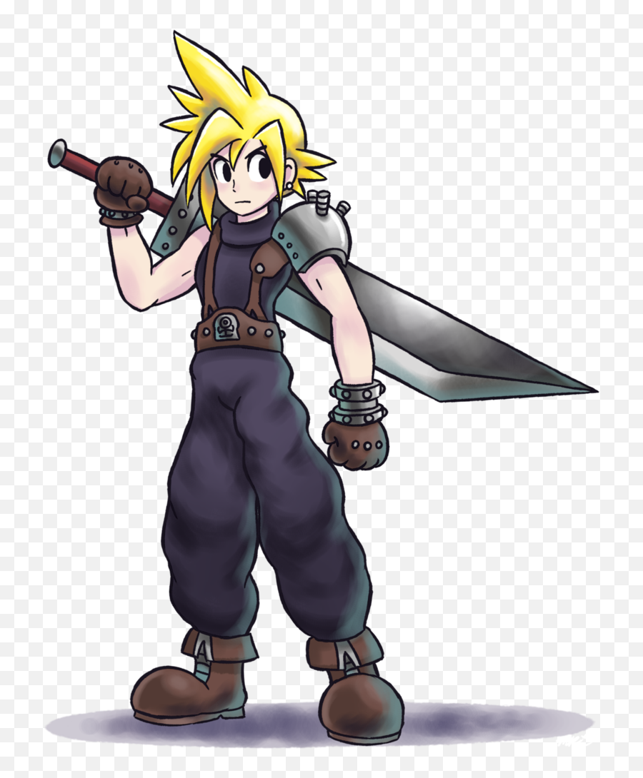 Cloud Strife Png Image Background - Mario And Luigi Rpg Smash,Cloud Strife Png