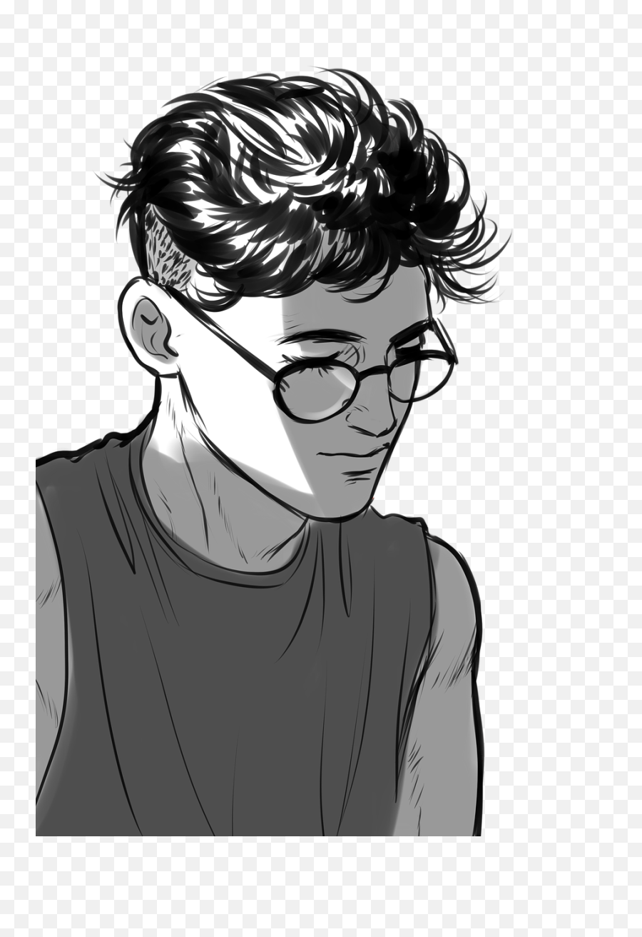 Anime Manga Drawing - Free Image On Pixabay Drawing Of A Boy Png,Anime Glasses Png