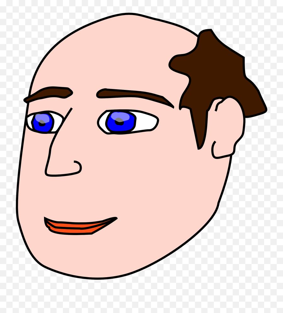 Man Bald Head Face Middle Aged - Head Clip Art Png,Bald Head Png