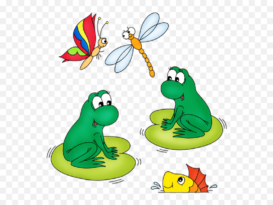Clip Freeuse Funny Cartoon Animal - Frog On Lily Pad Cartoon Png,Frog Transparent Background