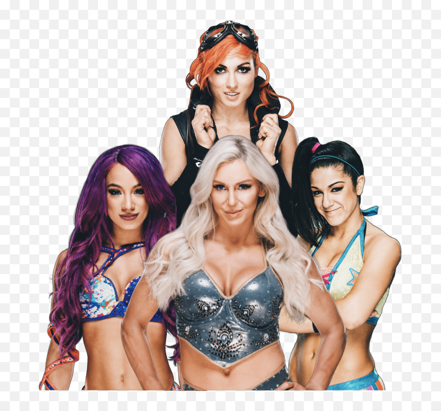 Charlotte Flair Bayley 4 Horsewomen Stickersdecals Becky - Wwe Four Horsewomen Cartoon Png,Charlotte Flair Png