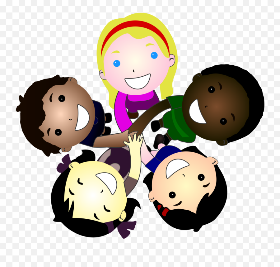Friendly Child Clipart Transparent Background - Png Download Children In Groups Cartoon,Kids Transparent Background