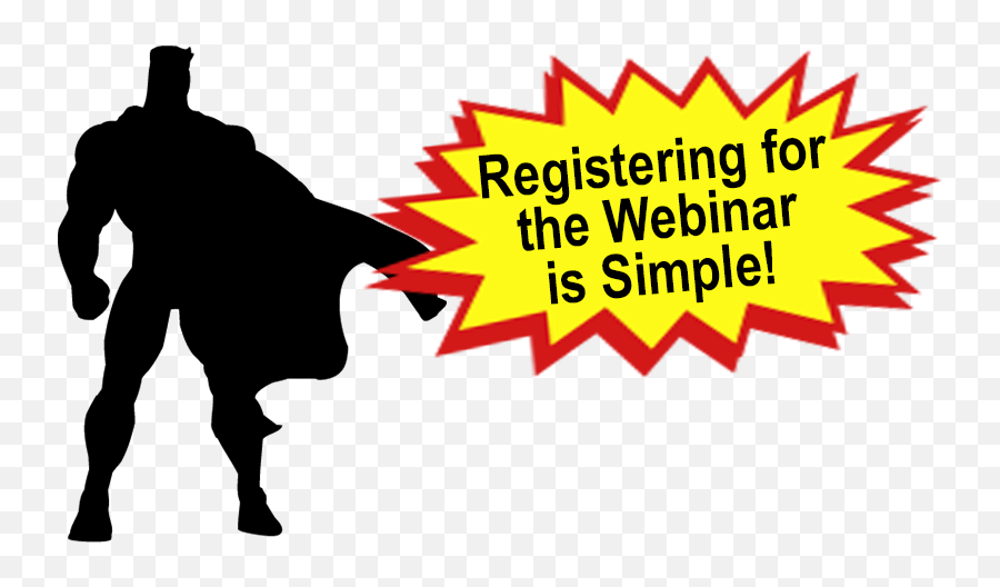 Registering For The Webinar Is Easy - Comic Book Text Bubble Dc Heroes Silhouette Png,Transparent Text Bubble