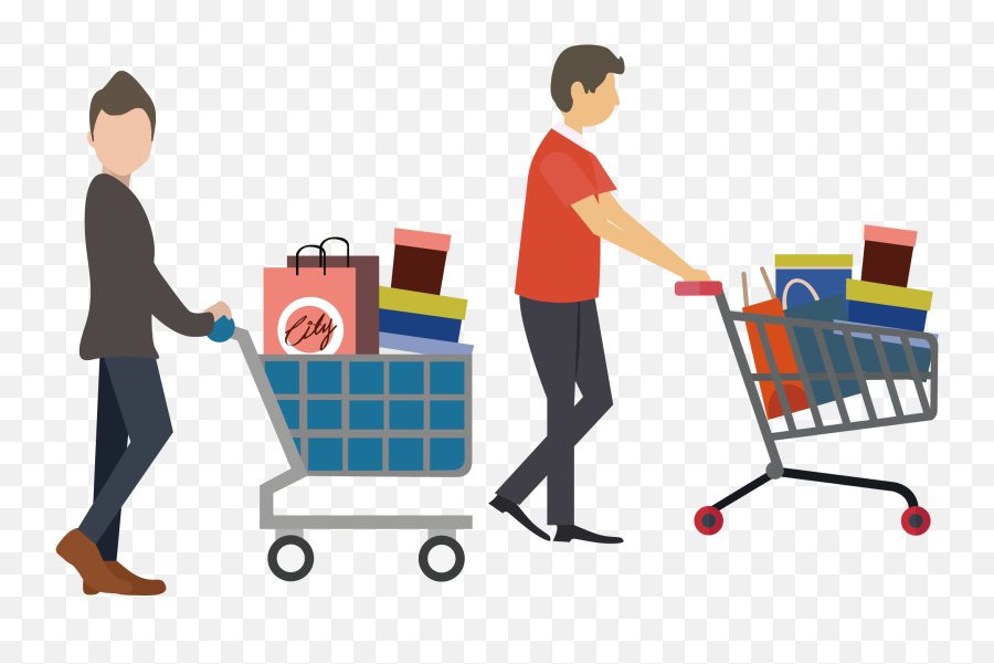 Shopping Flat Design Icon - Cart Man Png Download 2083 Man With Shopping Cart Png,Cartman Png