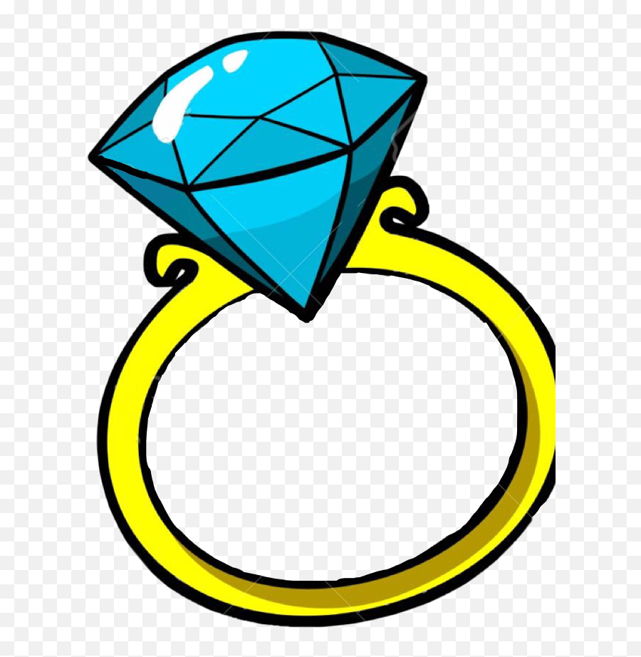 Ring Sticker - Diamond Ring Pop Art Clipart Full Size Clip Art Images Ring Png,Diamond Emoji Png