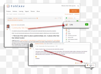 Tableau Forums Update Introducing The Like Button And - Screenshot png