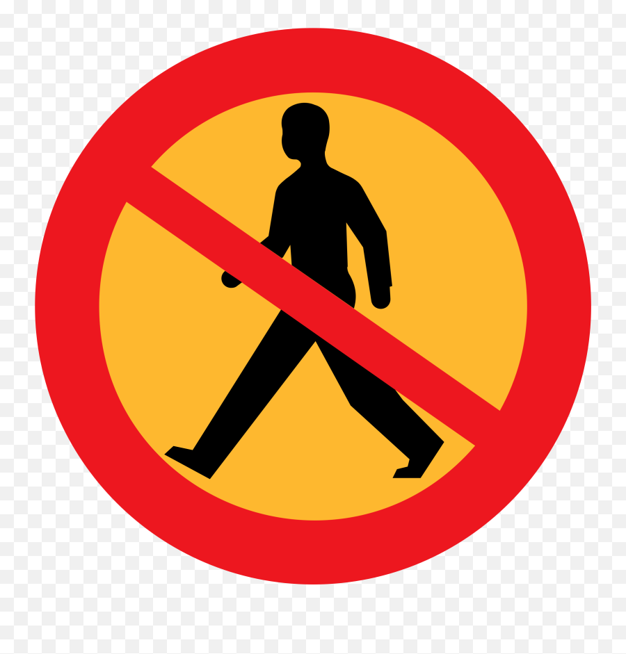 Pedestrian Vector - Vector No Entry Sign Png,Pedestrian Png