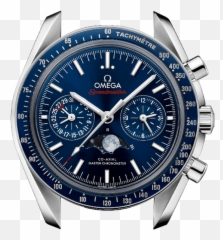 Moonwatch Omega Cou2011axial Master Chronometer Moonphase Chronograph 4425 Mm - Omega Speedmaster Moonwatch Moonphase Png,Watch Png