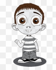 Mb - Boy Big Eyes Clipart png