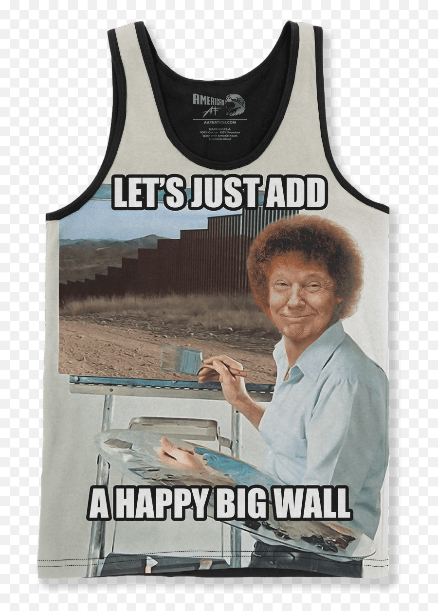 Trump The Painter Of Wall - Bob Ross Png,Trump Wall Transparent