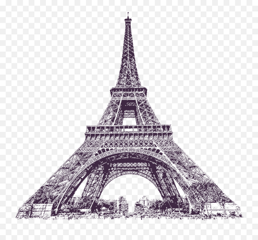 Drawn Eiffel Tower Transparent - Trocadéro Gardens Png,Eiffel Tower Transparent