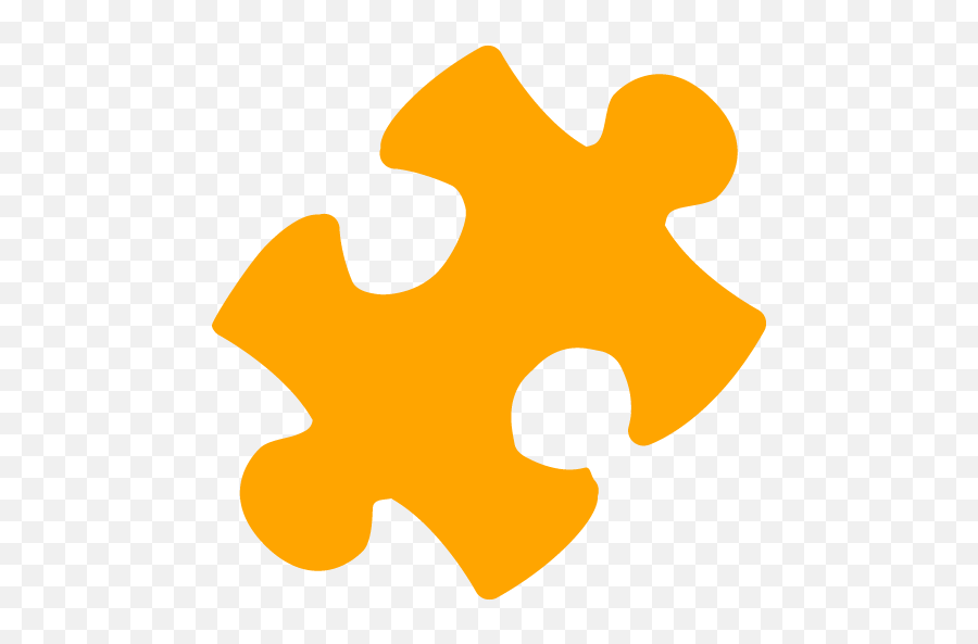 Orange Puzzle 4 Icon - Orange Jigsaw Puzzle Piece Png,Jigsaw Icon