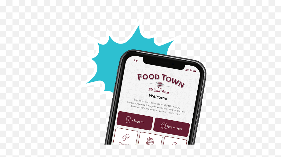 Foodtown Digital Grocery Store Coupons Food Town - Smart Device Png,Food App Icon Design