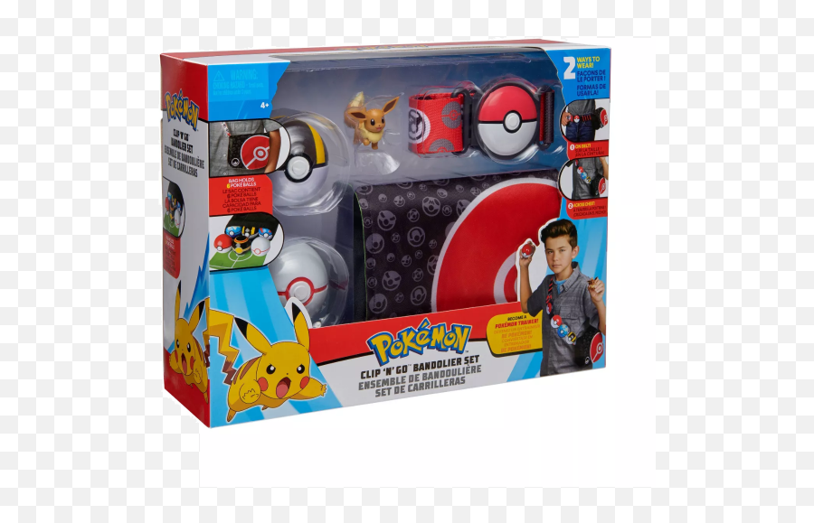 Pokemon Clip N Go Pikachu Bandolier Set Red Pkw0107 - Pokemon Clip N Go Bandolier Set Png,Pokemon Icon Set