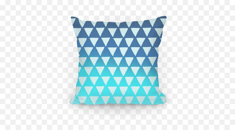 Triangle Blue Ombre Pattern Throw Pillow Lookhuman - Moisture Resistant Blinds Bathroom Png,Triangle Pattern Png