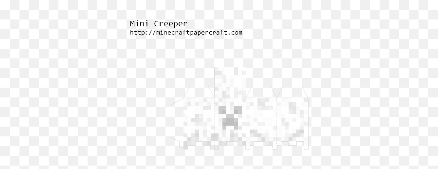 Papercraft Mini Ghost Creeper - Diagram Png,Creeper Transparent