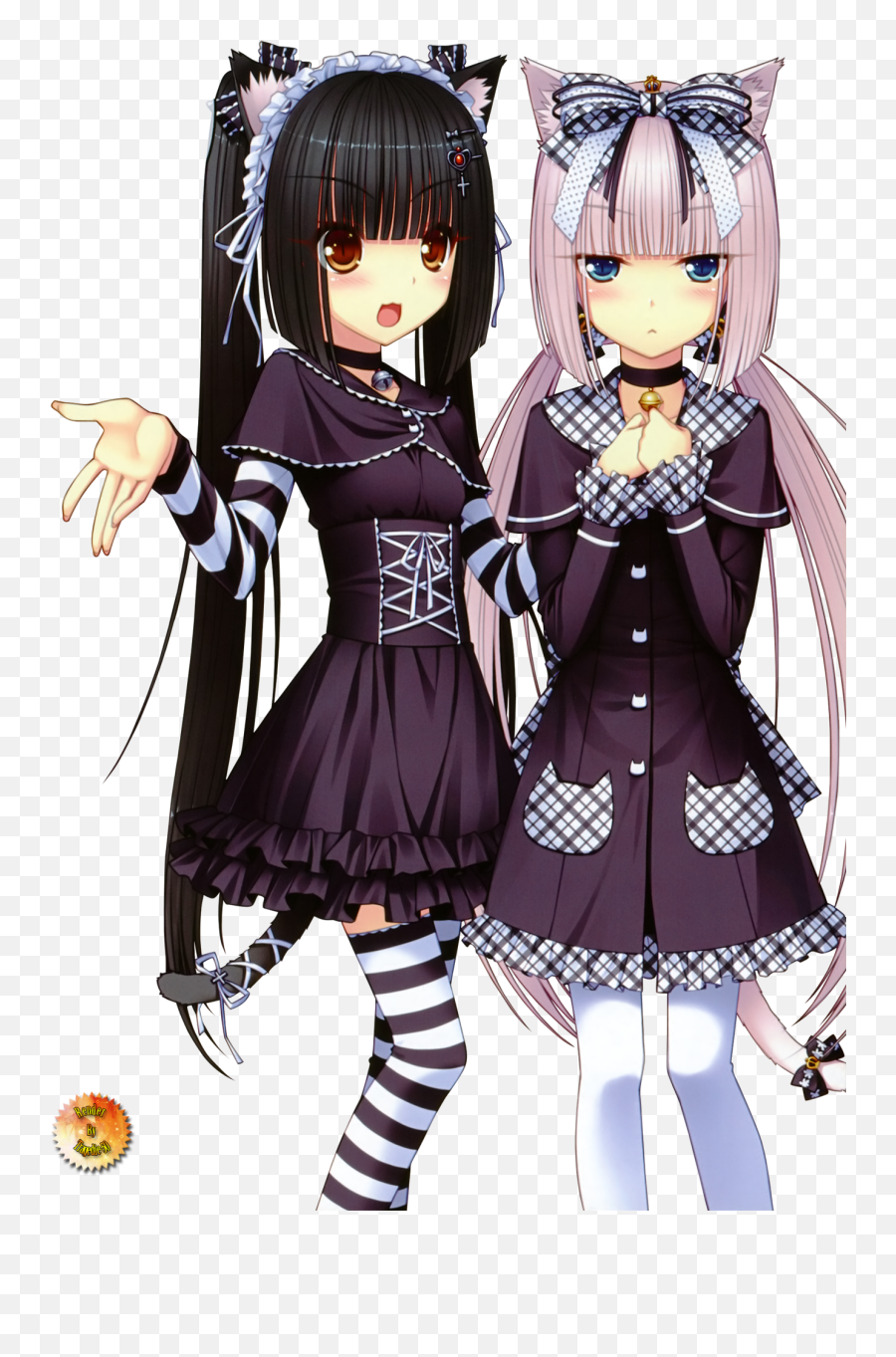 Metisseparisfr Neko Works Nekopara Seal Sticker - Anime Vanilla And Chocolate Png,Nekopara Icon