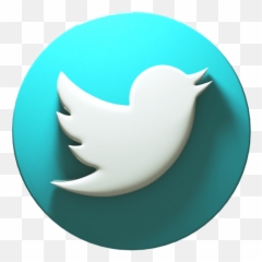 Twitter Icon Fun - Rond Bleu Et Blanc png