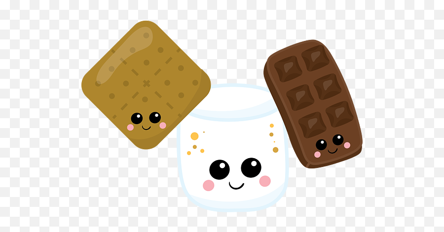Kawaii Graham Cracker Marshmallow Chocolate Smores Spiral Notebook - Confectionery Png,Smores Icon