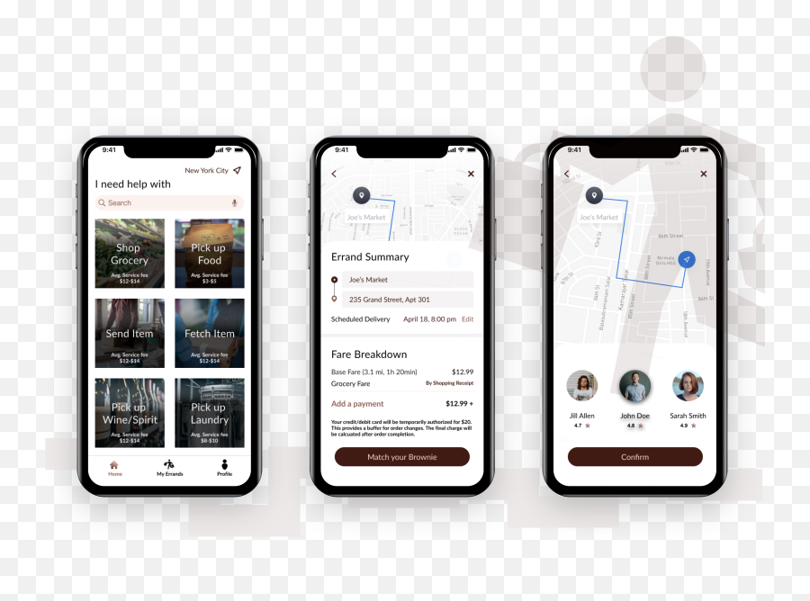 Brownie Uxui Design Of An Errand Service App - Errand App Ui Design Png,Errand Icon