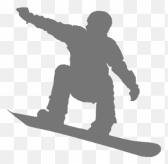 Download Snowboard - Snowboarder Silhouette Png PNG Image Snowboarding Birthday Card