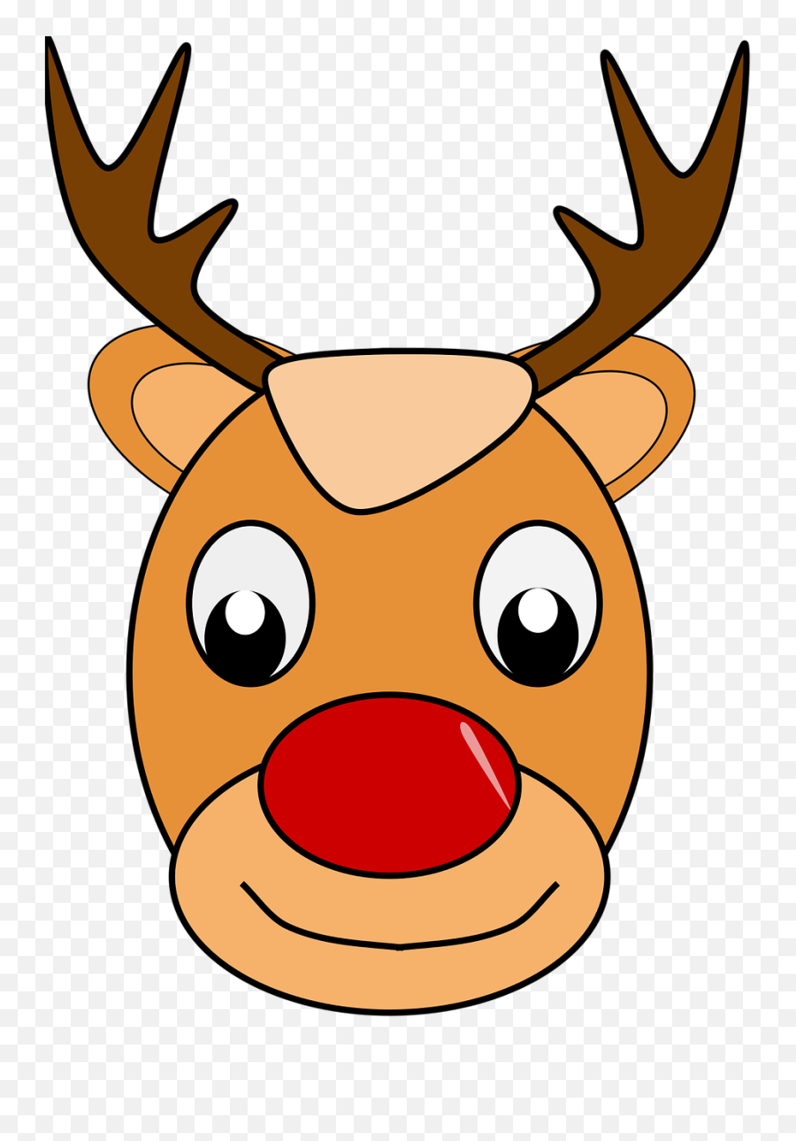 Deer Rudolph Santa Claus Png Image - Rudolph Face Png,Rudolph Png