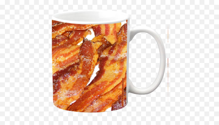 Bacon Background Custom Coffee Mug - 11 Ounce Kabayaki Png,Bacon Transparent Background