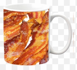 Bacon Background Custom Coffee Mug - 11 Ounce Kabayaki Png,Bacon Transparent Background