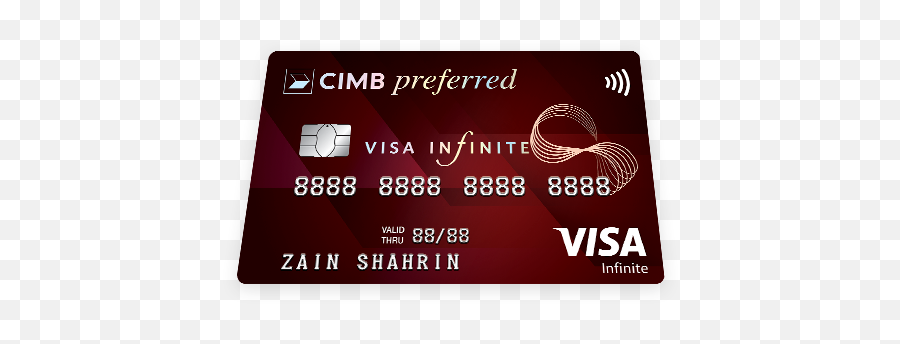 Cimb Preferred Visa Infinite Credit Card - Cimb Preferred Visa Infinite Png,Visa Card Logo