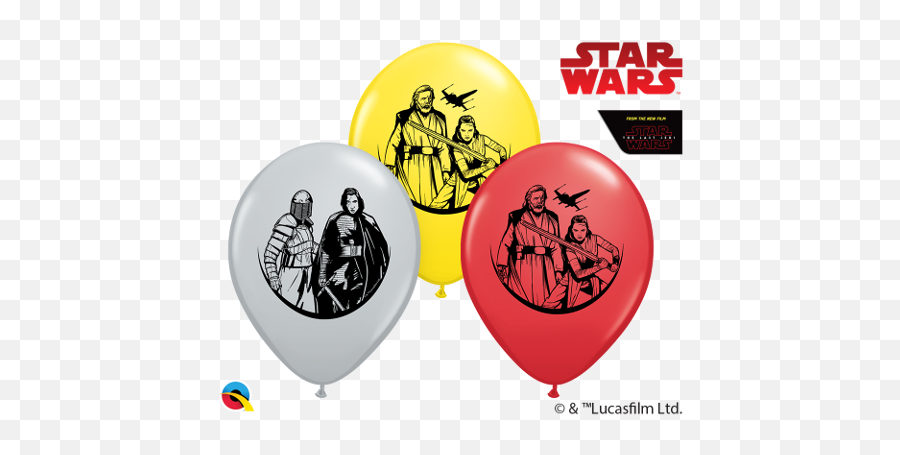 11 Star Wars Last Jedi Bargain Balloons - Mylar Balloons Star Wars Balloons The Last Jedi Png,Star Wars Jedi Logo