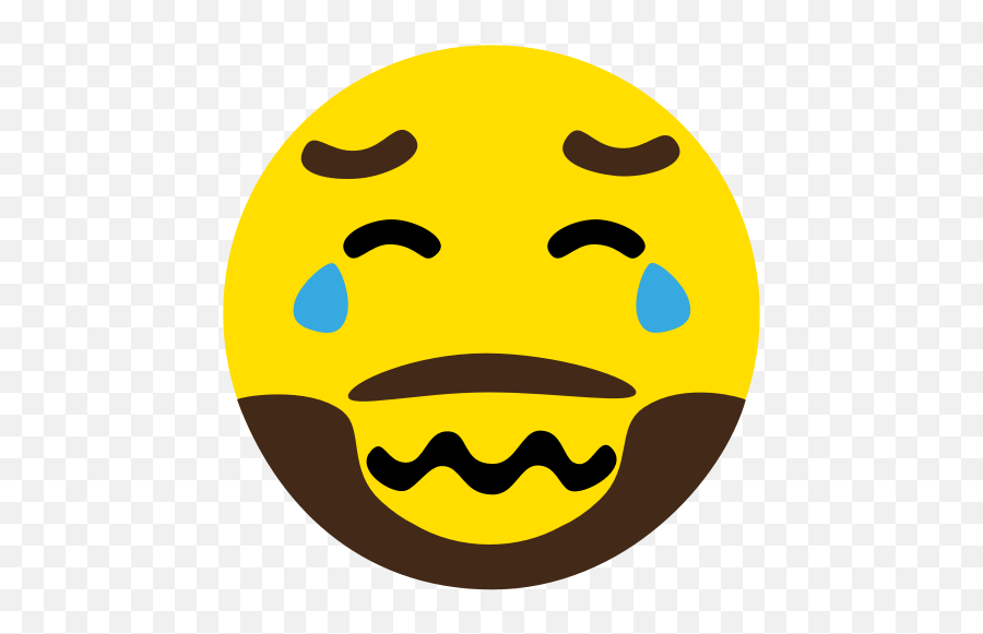 Beard Cry Emoji Face Sad Icon - Sad Face Emoji With Beard Png,Sad Face Emoji Png
