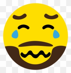 Beard Cry Emoji Face Sad Icon - Sad Face Emoji With png