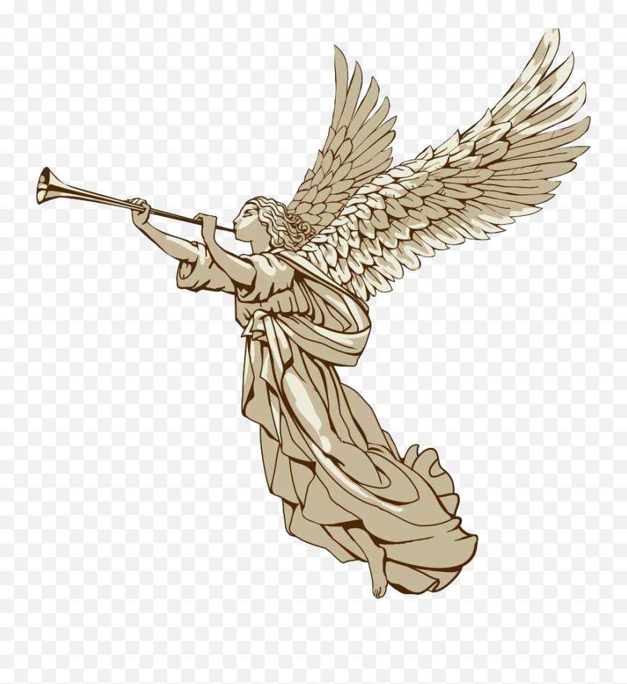 Angel Statue Png Download - Angel With Trumpet Png,Angel Statue Png
