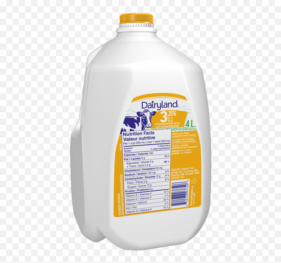 Dairyland Homogenized Milk - 4 Litre Jug 4 Litre Milk Jug Png,Milk Jug Png