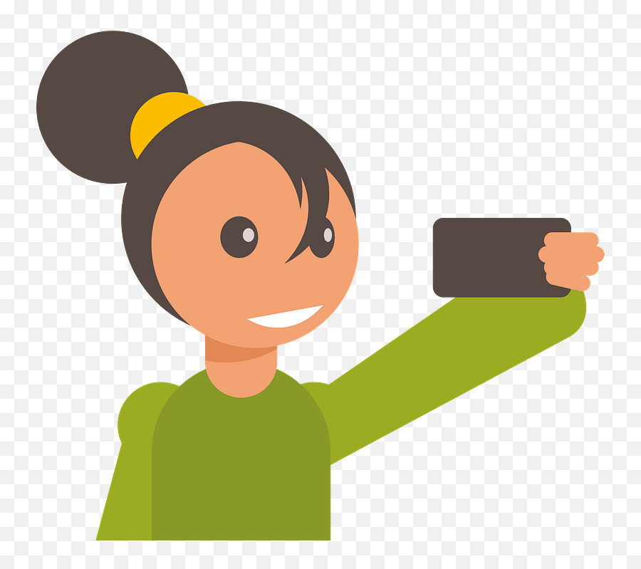 Selfie Girl Clipart Free Download Transparent Png Creazilla - Selfie Clipart,Girl Clipart Png