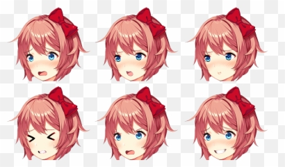 Sayori Head Sprite Edits With - Sad Sayori Sprites Ddlc Png,Sayori Hanging Png