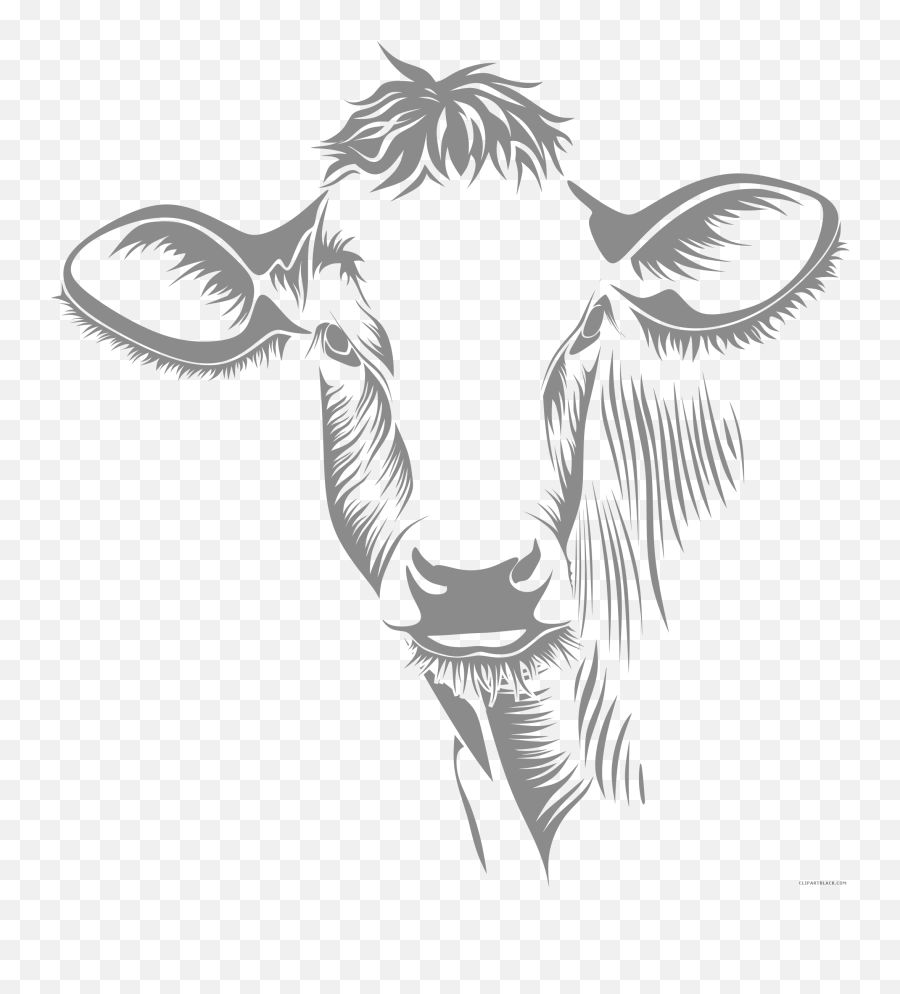 Cow Face Line Art Hd Png Download - Cow Line Art Png,Cow Clipart Png