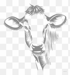 Cow Face Line Art Hd Png Download - Cow Line Art Png,Cow Clipart Png