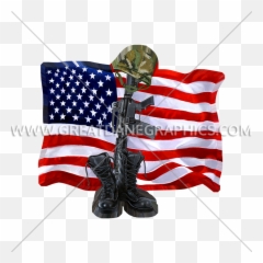 Memorial Day Boots And Rifle - png