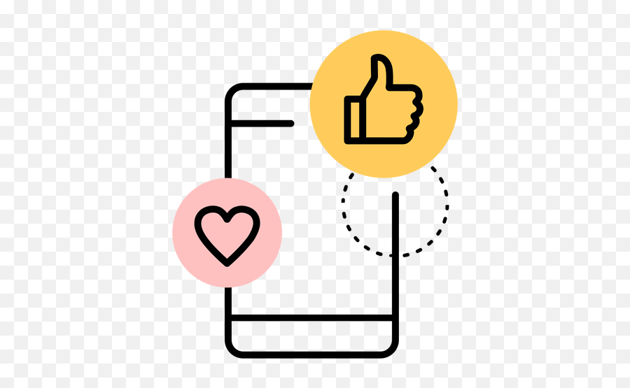 Smartphone Icon Heart Like Stroke - Transparent Png U0026 Svg Smartphone Like Png Vector,Instagram Heart Icon Png