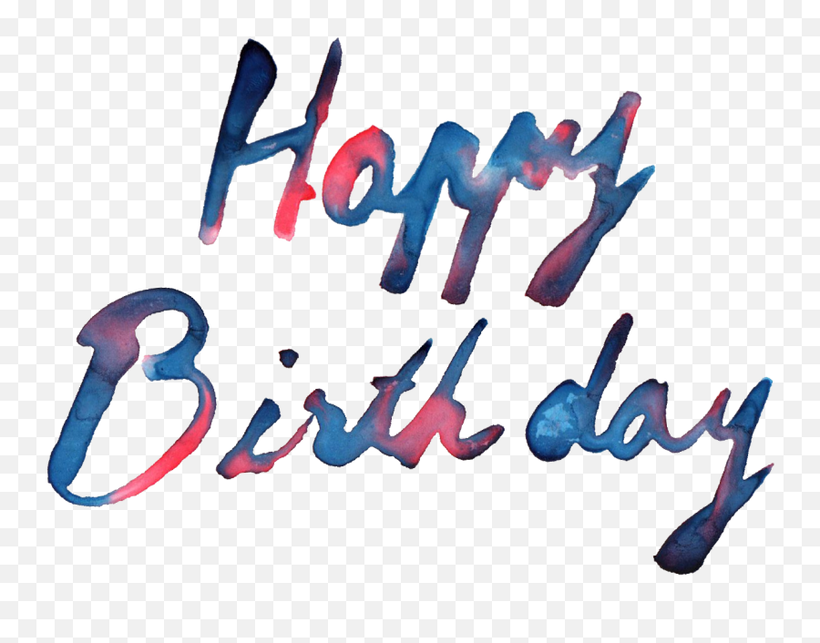 5 Happy Birthday Watercolor - Happy Birthday Text Png Hd,Happy Birthday Logo