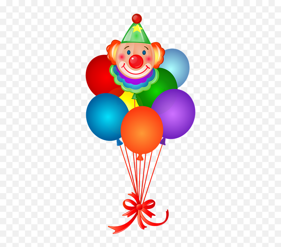 Balloon Helium Birthday - Clown With Balloons Png,Balon Png