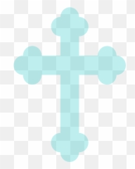 Christening Cross Clip Art - Baby Boy Cross For Christening Png,Blue Cross Png