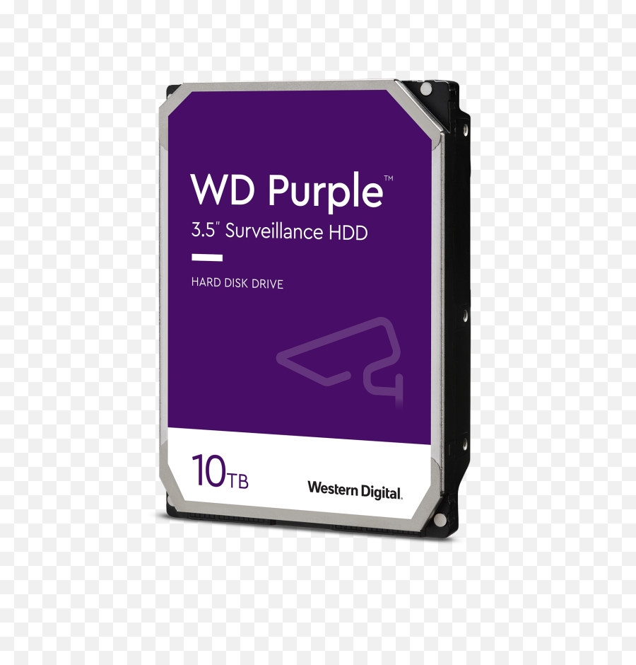 Wd Purple Surveillance Hard Drive - Western Digital Purple 10tb Png,Western Digital Logo Png